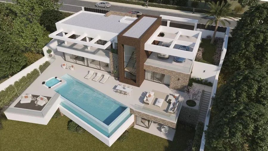 Adembenemende villa met panoramisch zeezicht foto {{pictureIndex}}