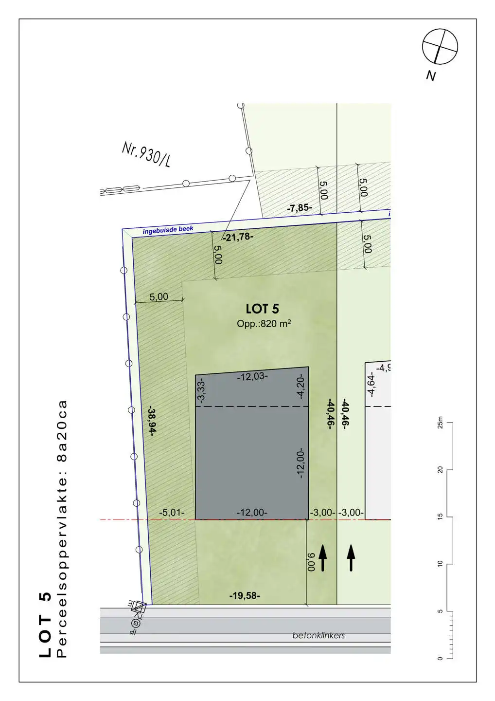 Bouwgrond open bebouwing met vergund plan - 820m² foto 2