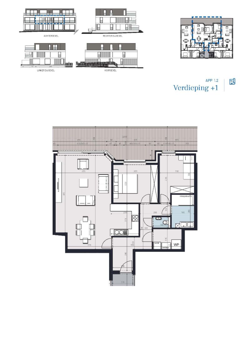 Denderleeuw, Anjelierenlaan - Steenweg - Fase 3 (Anjelierenlaan) - appartementen: Lot 12B/1.2 foto 2