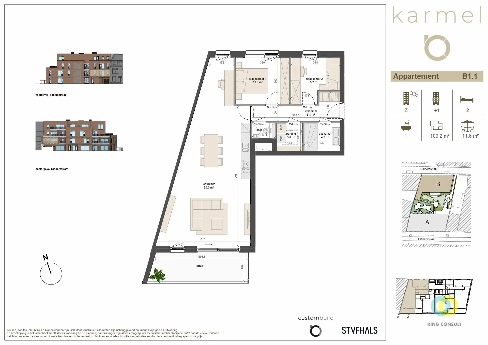 nieuwbouw appartement - 2 Kamers  foto 2