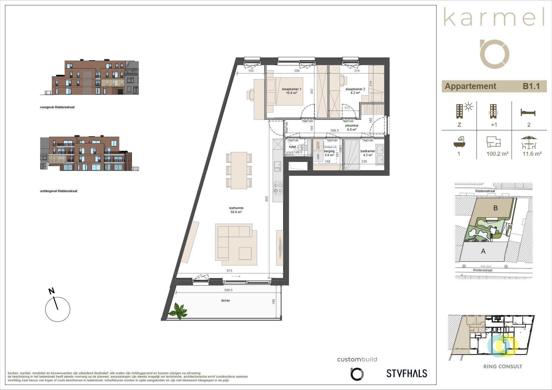 nieuwbouw appartement - 2 Kamers  foto 2