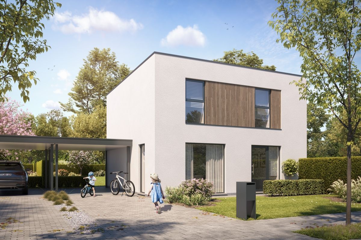 Laatste halfopen nieuwbouwwoning gelegen te Herdersem foto {{pictureIndex}}