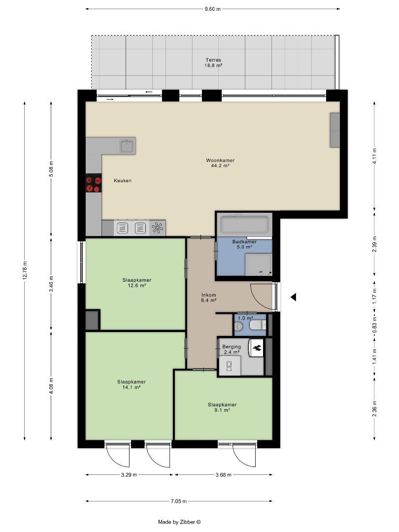 Ruim gelijkvloers appartement met tuin en 3 slaapkamers - EPC B. Garage beschikbaar. foto 16