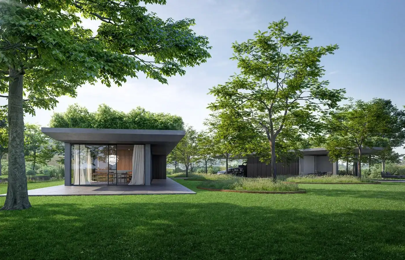 Perceel van 4940m² met uitzonderlijk vergund plan van een strakke moderne woning in een open omgeving te midden de natuur.  foto 3