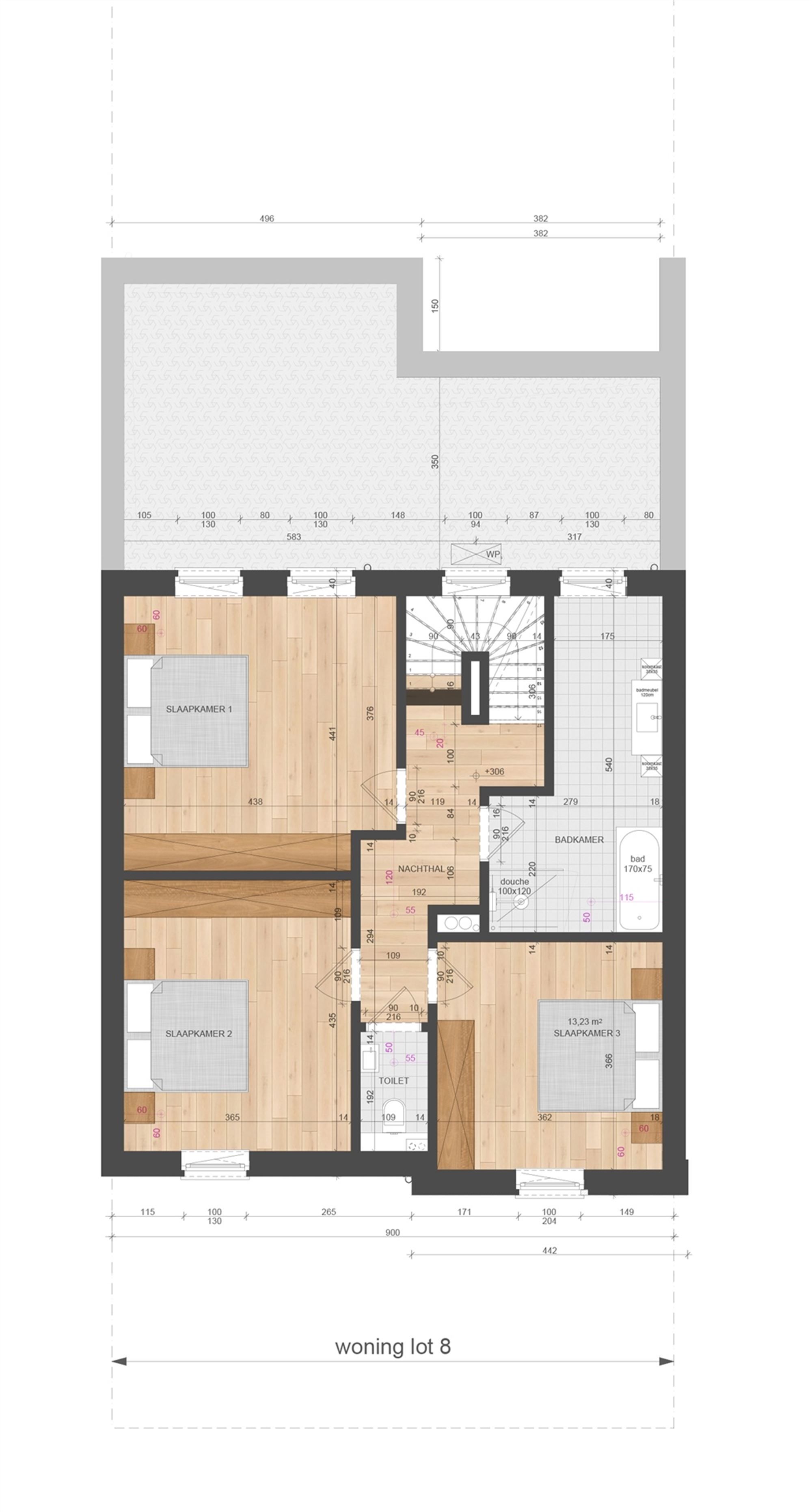 NIEUWBOUWWONING MET 3 SLAAPKAMERS UITERST CENTRAAL DOCH RUSTIG GELEGEN TE ZONHOVEN foto 8