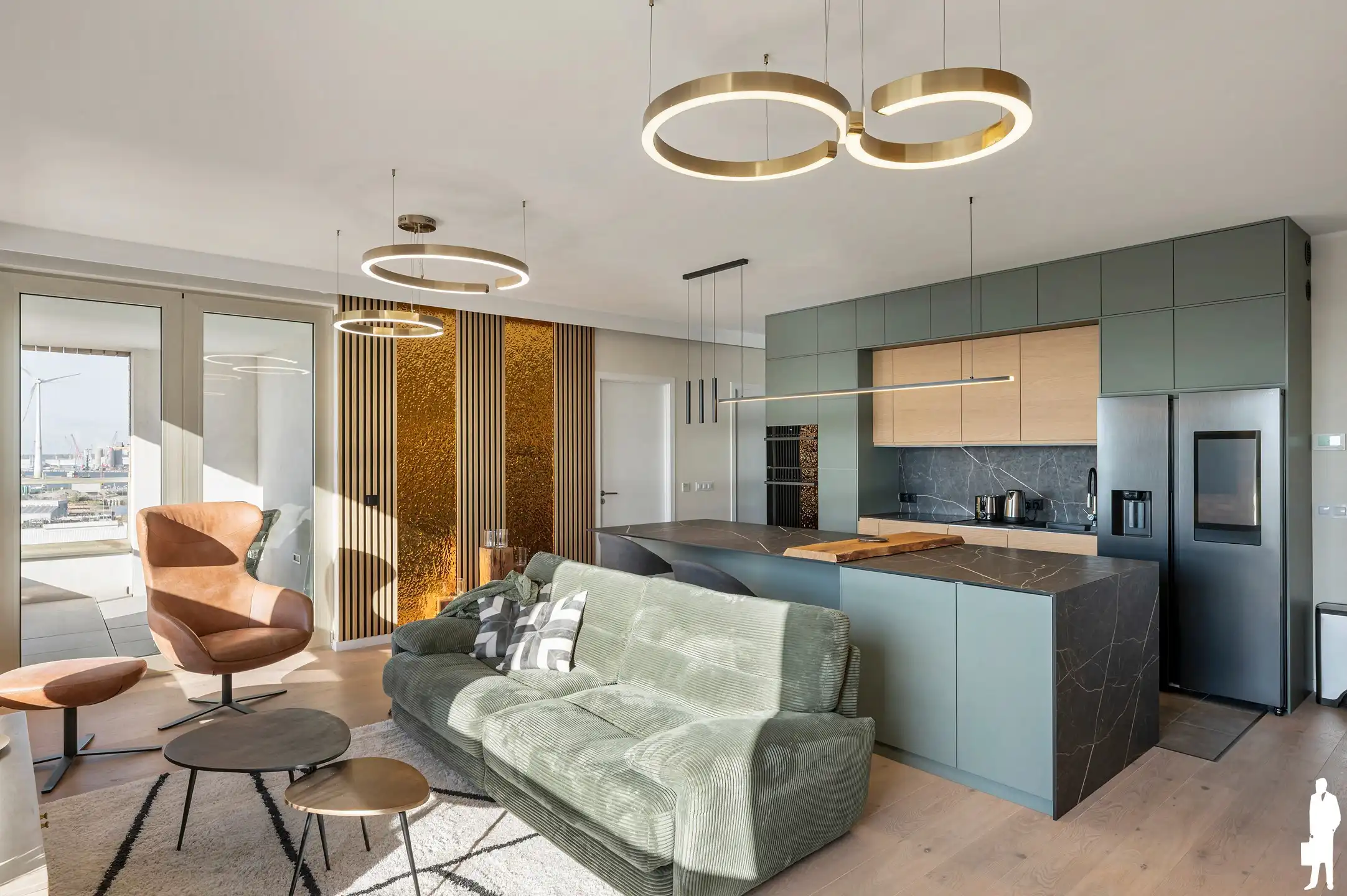 Gemeubeld 2-slaapkamerappartement met terras op het Eilandje foto 2