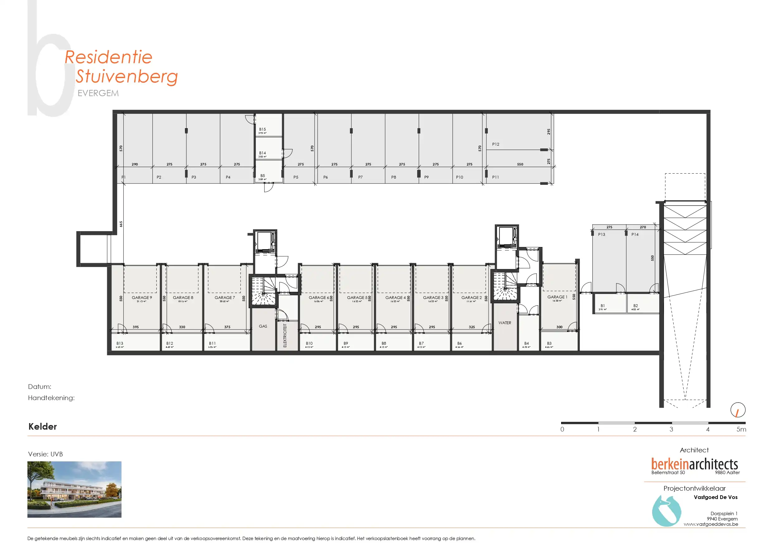 Twee staanplaatsen en dubbele garagebox in Evergem foto 2