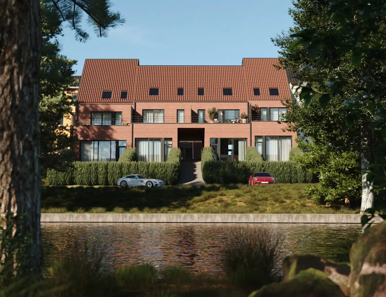 Vergund project voor 4 nieuwbouwwoningen met rivierzicht foto 2