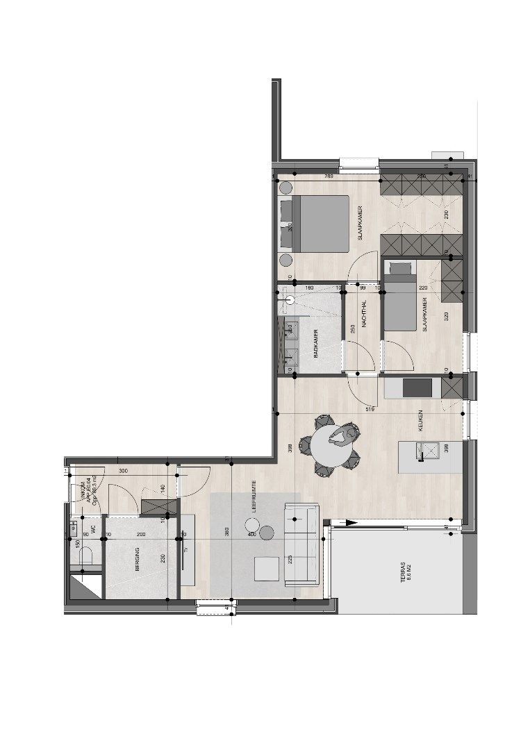 Gelijkvloers appartement van 94,75m² met twee slaapkamers foto 12