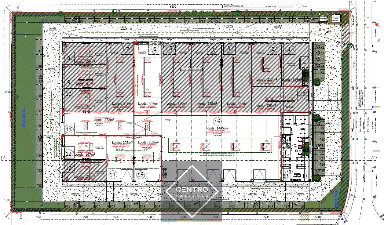 NB KANTOOR (164 m² - 1° verd.) met onderliggend MAGAZIJN (164 m² - op glv.), inclusief 6 private PARKEERPLAATSEN op industriezone te Zedelgem foto 2