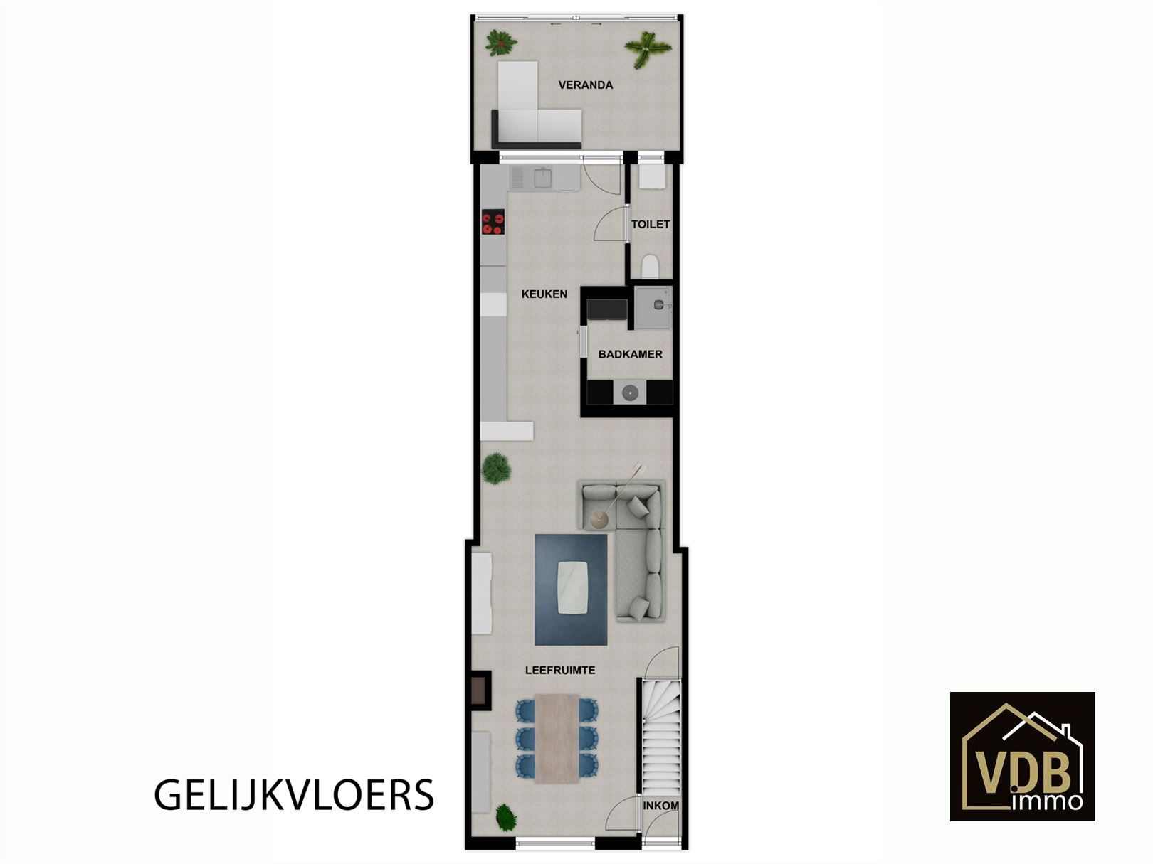 WONING - GB - MET 3 SLAAPKAMERS EN GARAGE foto 7