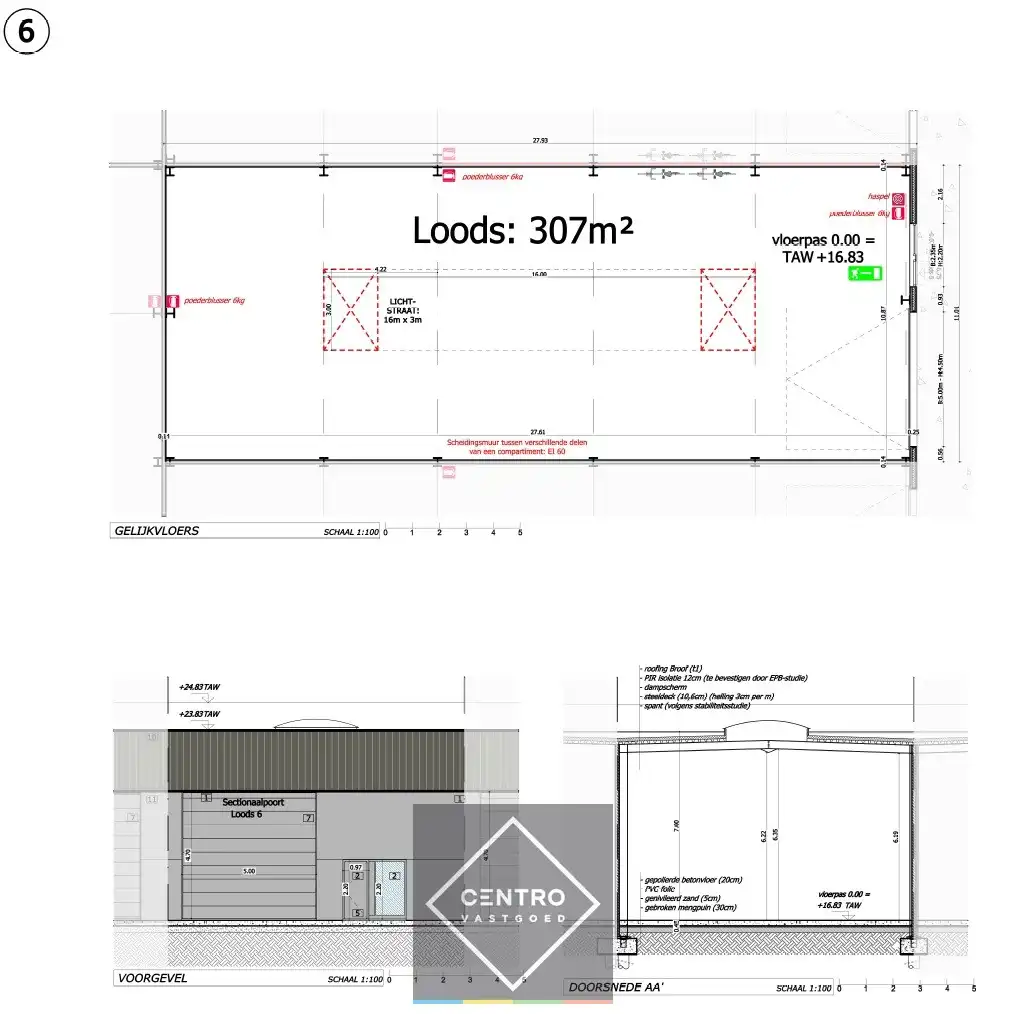 NB MAGAZIJN (307 m²) inclusief 2 private PARKEERPLAATSEN op industriezone te Zedelgem foto 8