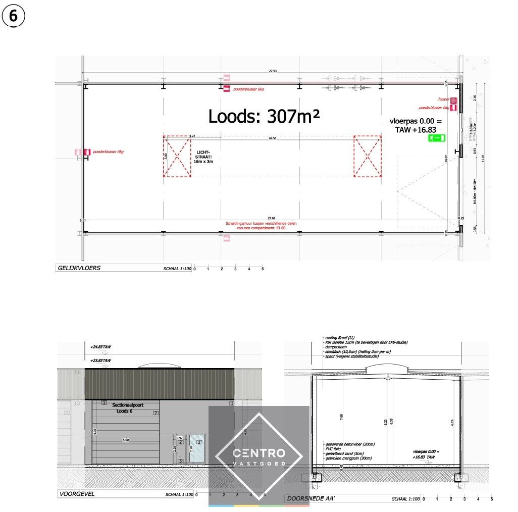 NB MAGAZIJN (307 m²) inclusief 2 private PARKEERPLAATSEN op industriezone te Zedelgem foto 4