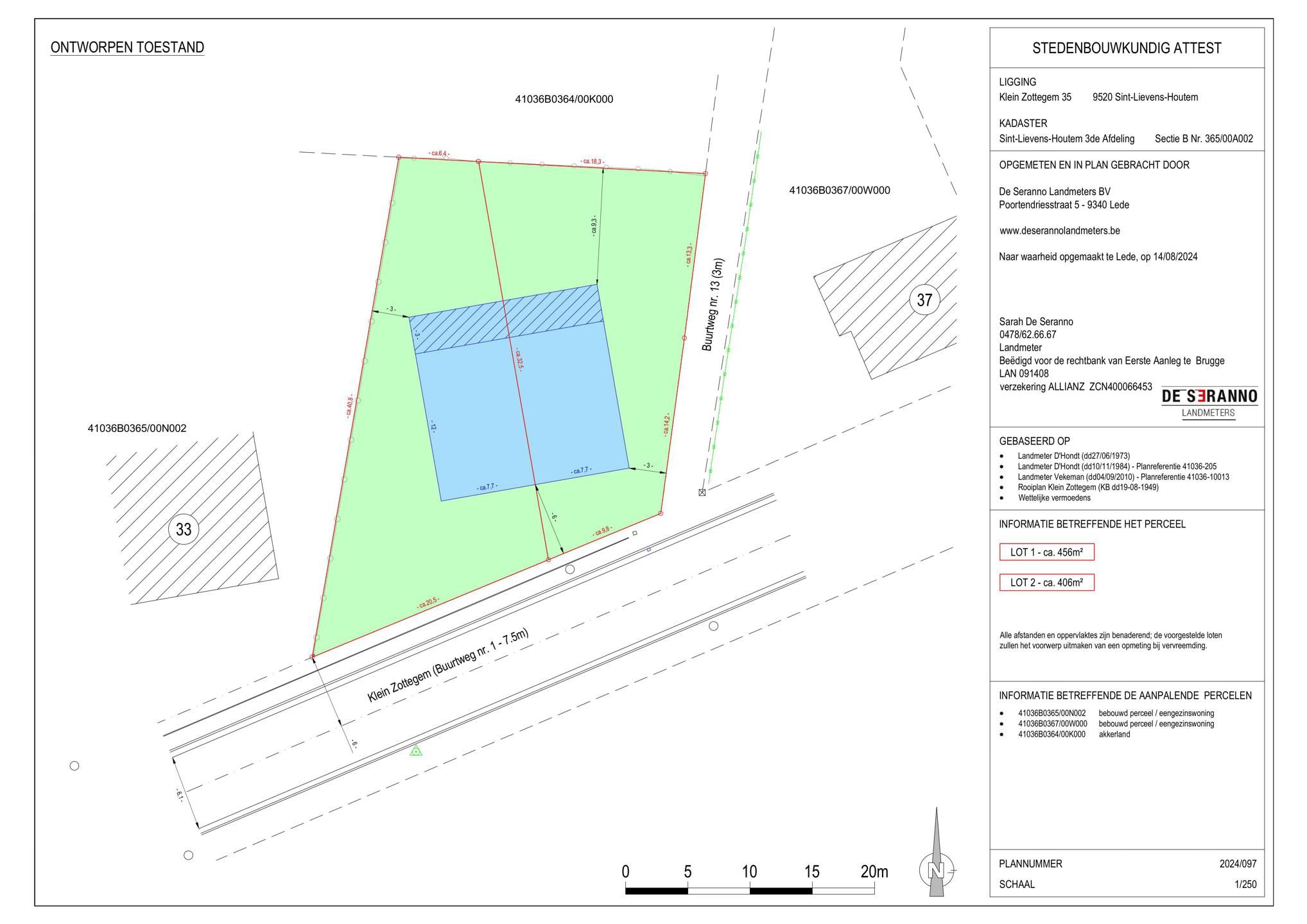 LETTERHOUTEM - Projectgrond voor het bouwen van 2 HOB foto 2