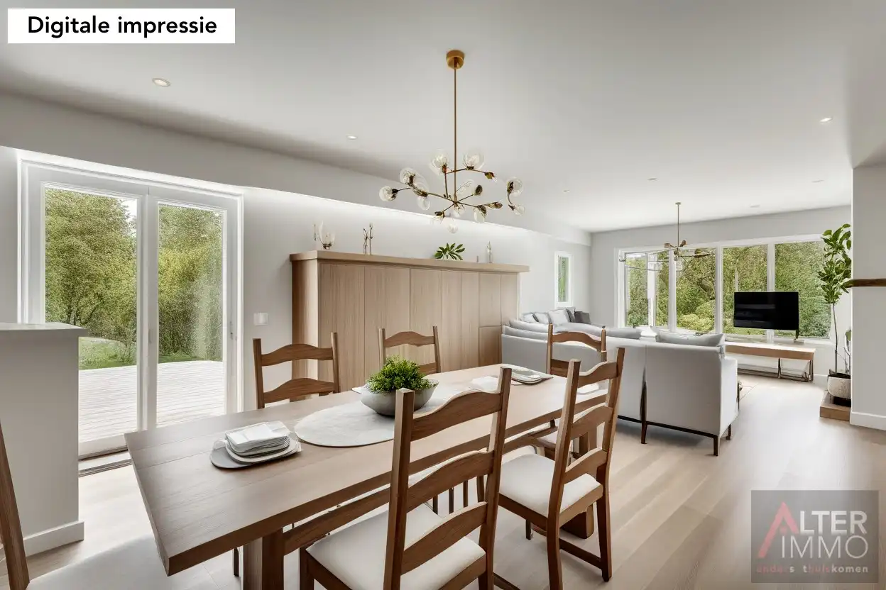 Opportuniteit! Gelijkvloerse woning met 3 slaapkamers op een groot en breed perceel (30 m) van 25a 65ca - EPC makkelijk te verbeteren! foto 3