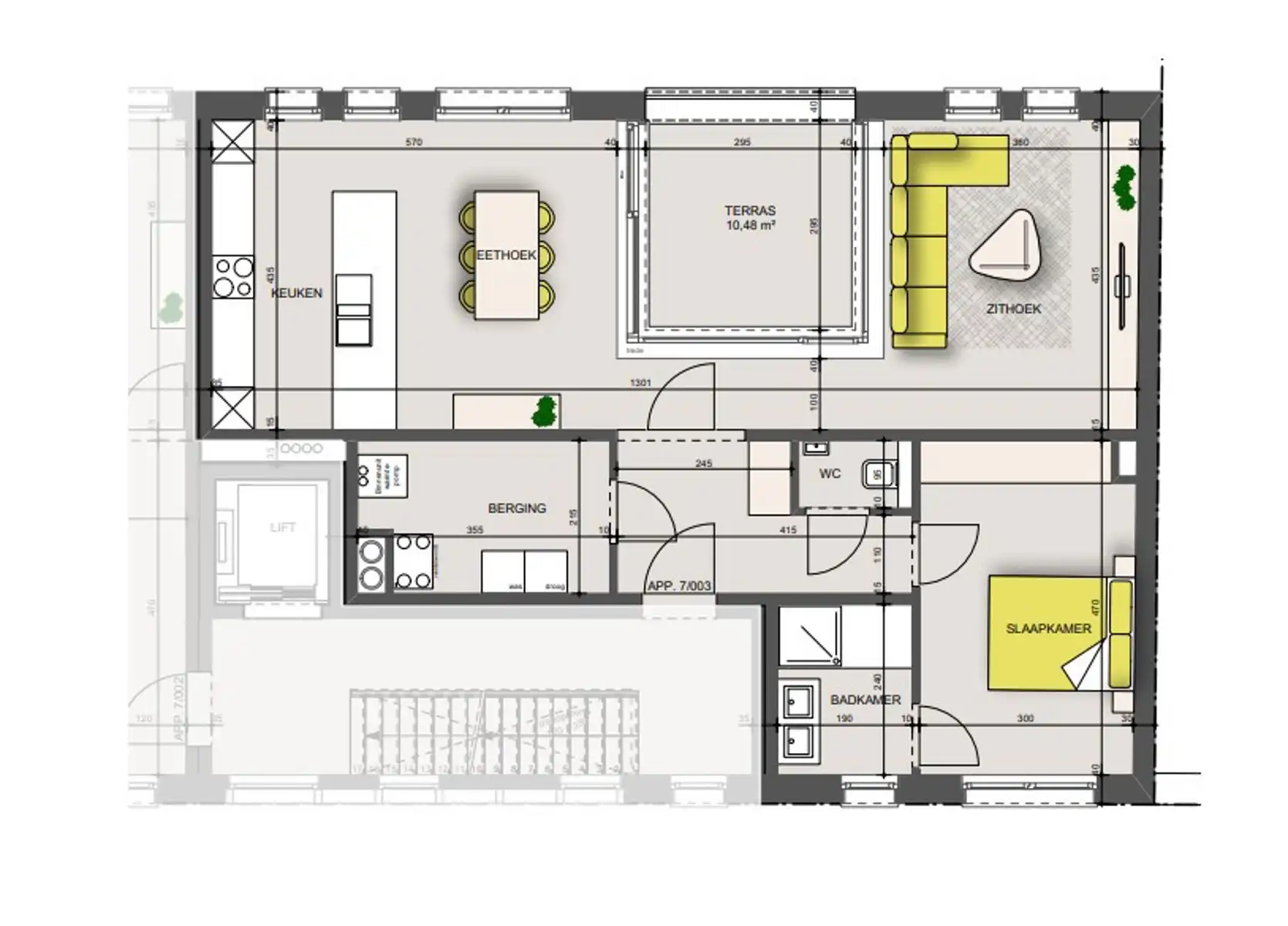 Nieuwbouw 1slaapkamer appartement met terras foto 4