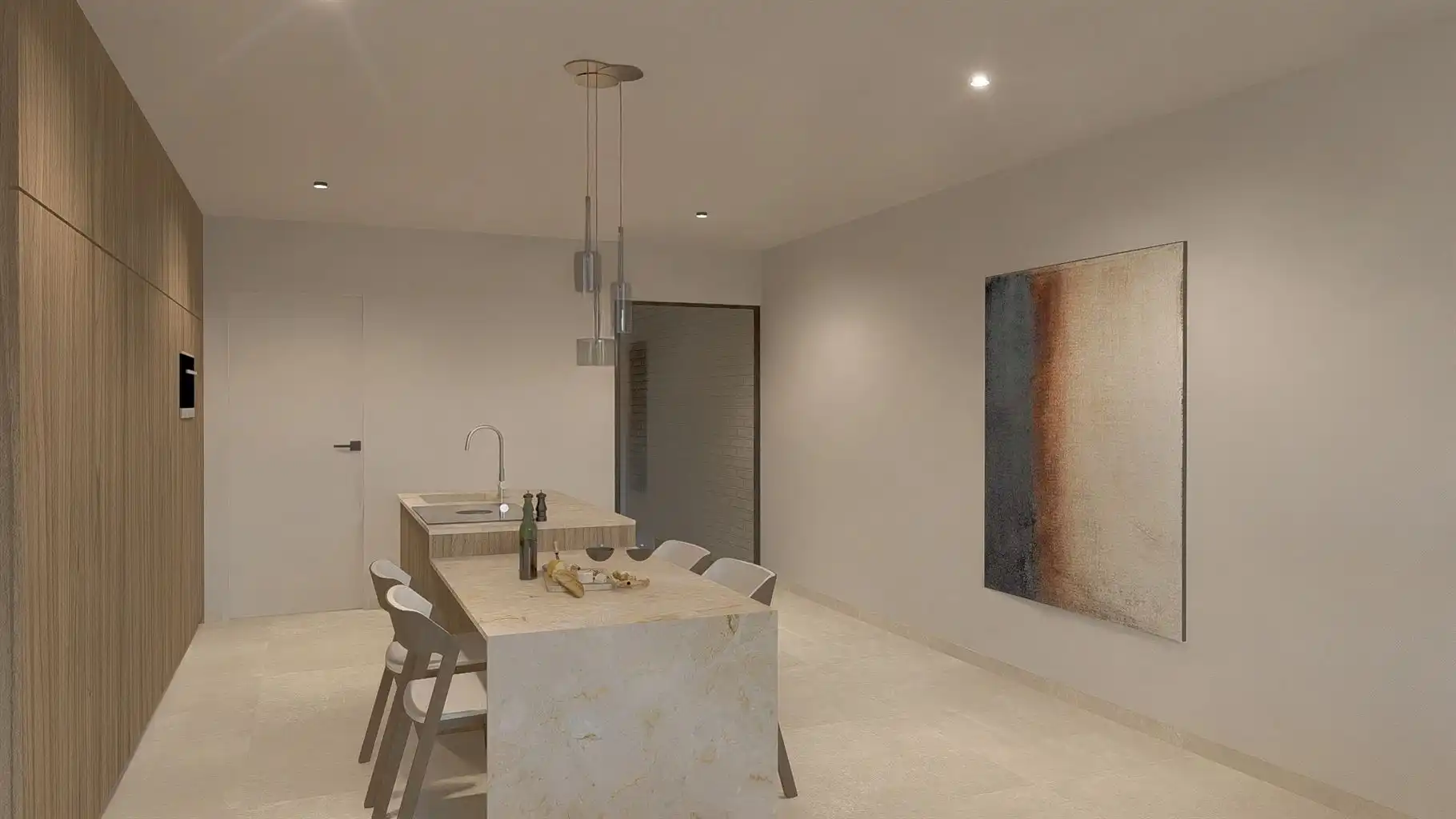 Gelijkvloers 1-slaapkamerappartement met terras, uitzonderlijke tuin en ondergrondse parkeerplaats in hartje Maaseik.  foto 3