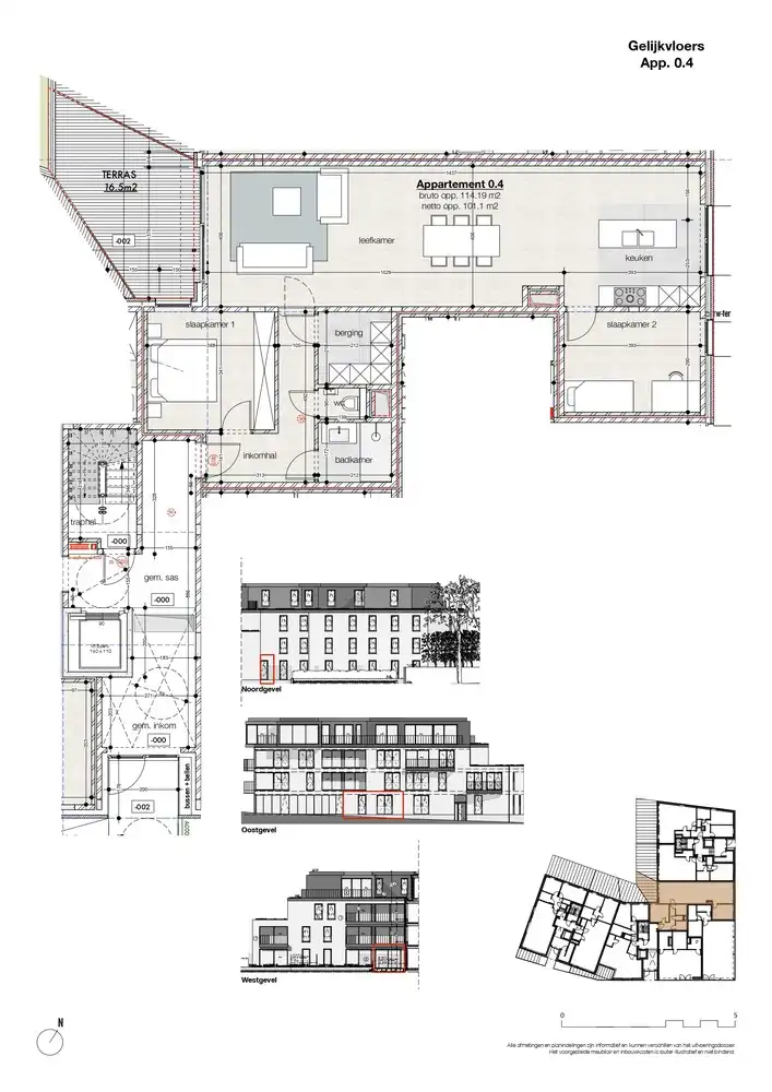 2-slaapkamerappartement van 101 m² op het gelijkvloers – Residentie Sint Amandus foto 5
