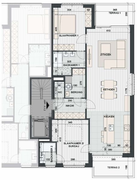 Lichtrijk doorkijkappartement met terras en zicht op het water en groen foto 2