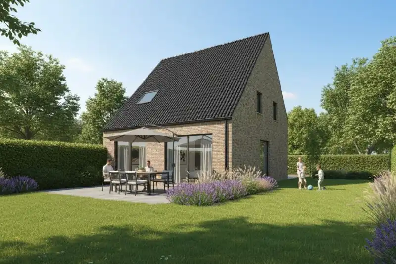 Nieuw te bouwen halfopen woning te Sint-Gillis-Waas. foto 2