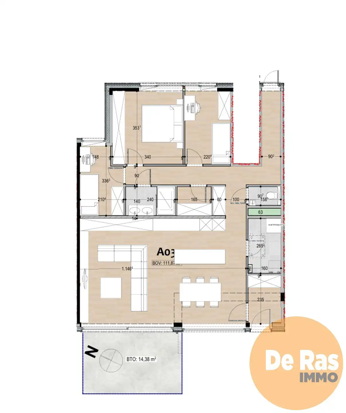 AALST - Eigentijds appartement met 3 slpks en tuin foto 5