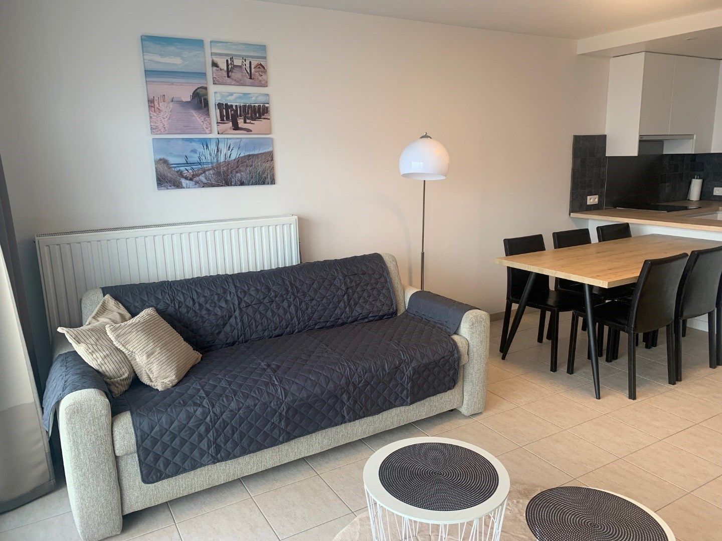 Gemeubeld appartement met 1 slaapkamer - frontaal zeezicht foto 4