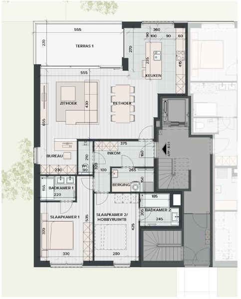 Gelijkvloersappartement met zonnig terras in Residentie Pelikaan foto 2