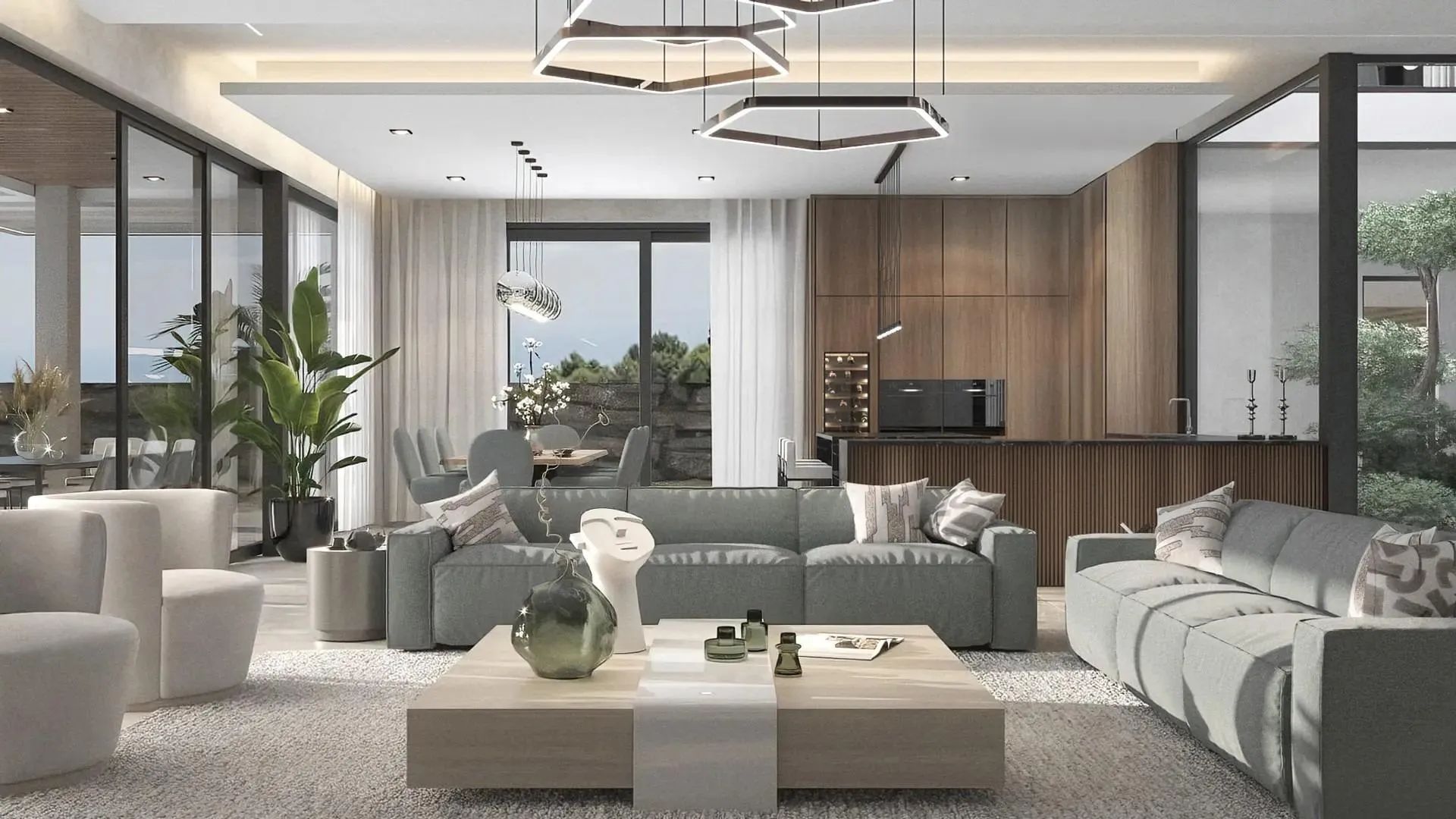 Architectonisch meesterwerk in Benahavís – luxe nieuwbouwvilla met panoramisch zeezicht en privé spa foto 3