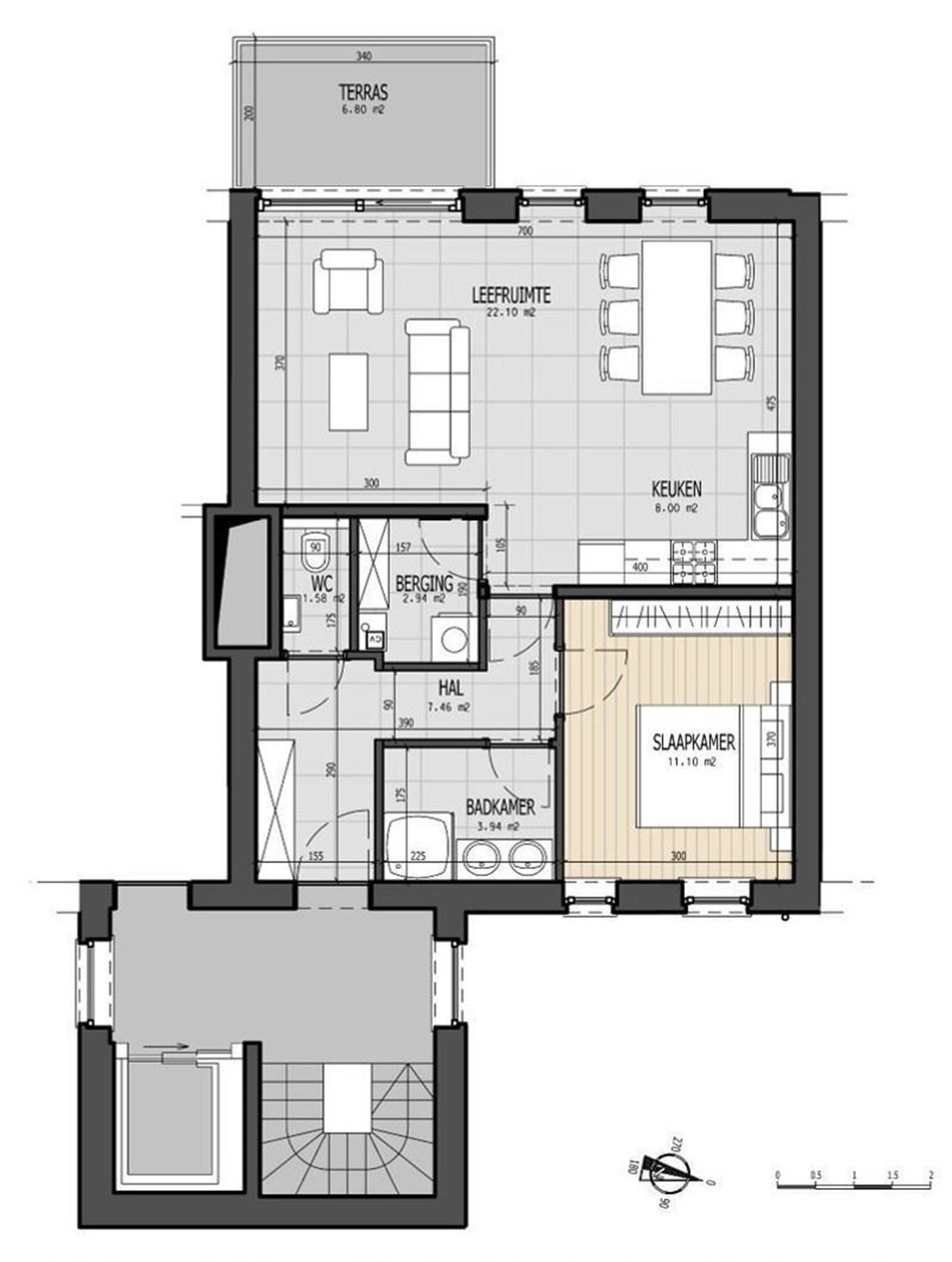 Appartement 1 kamer en parkeerplaats foto 14