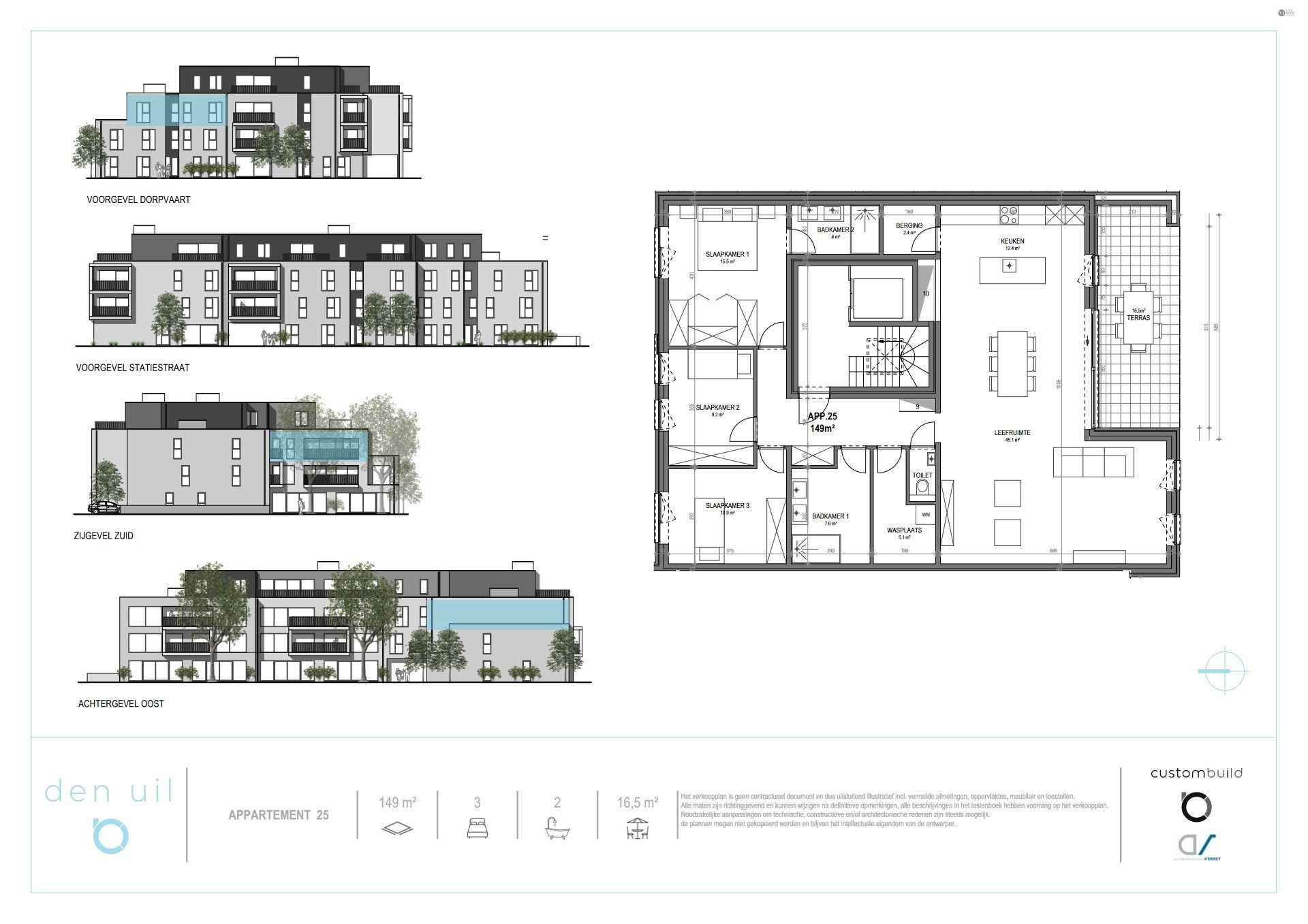 Riant 3 slaapkamer appartement met prachtig zuid terras foto 2