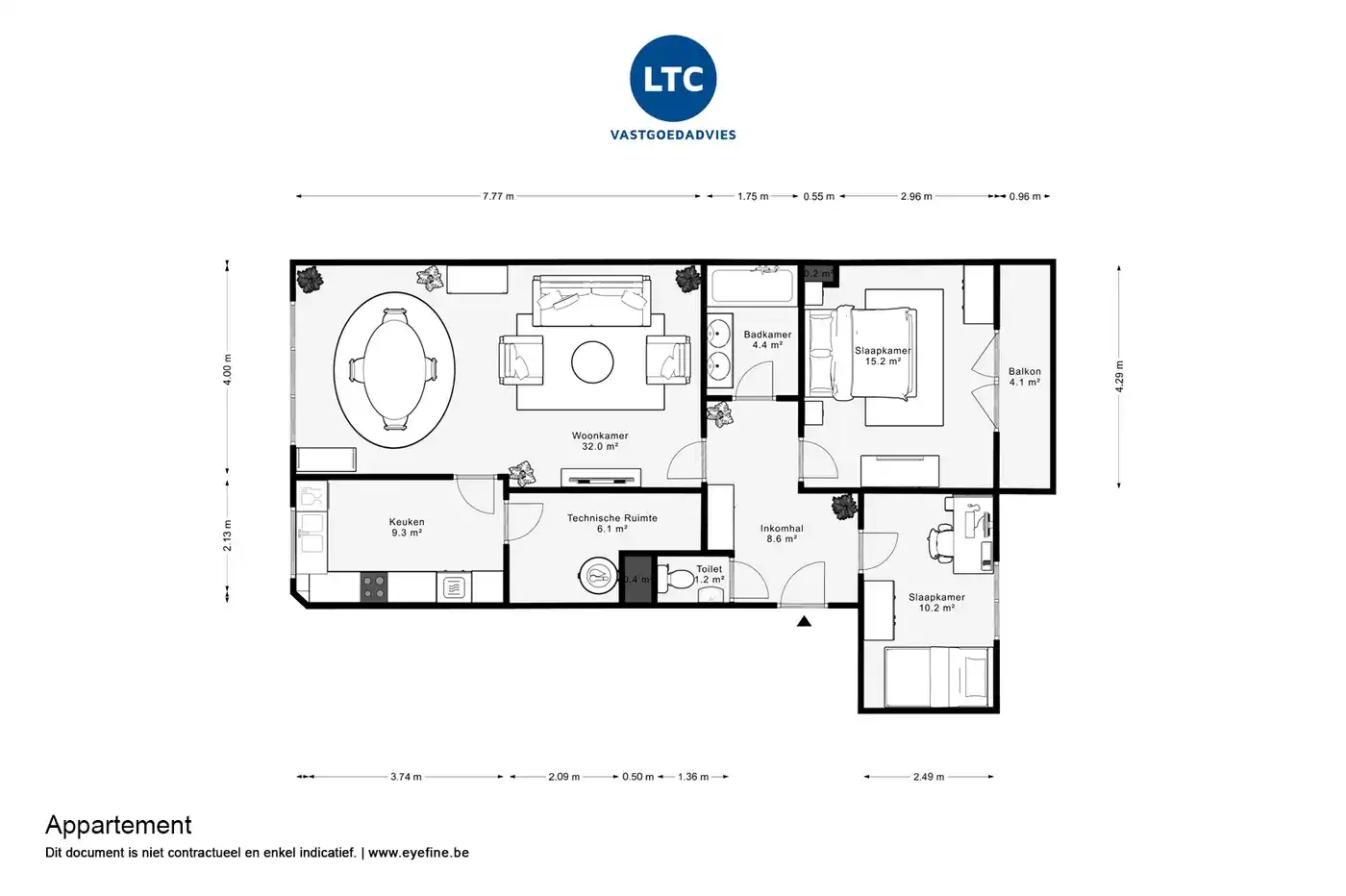 Ruim appartement met veel lichtinval, 2 slaapkamers, garage en kelder foto 20