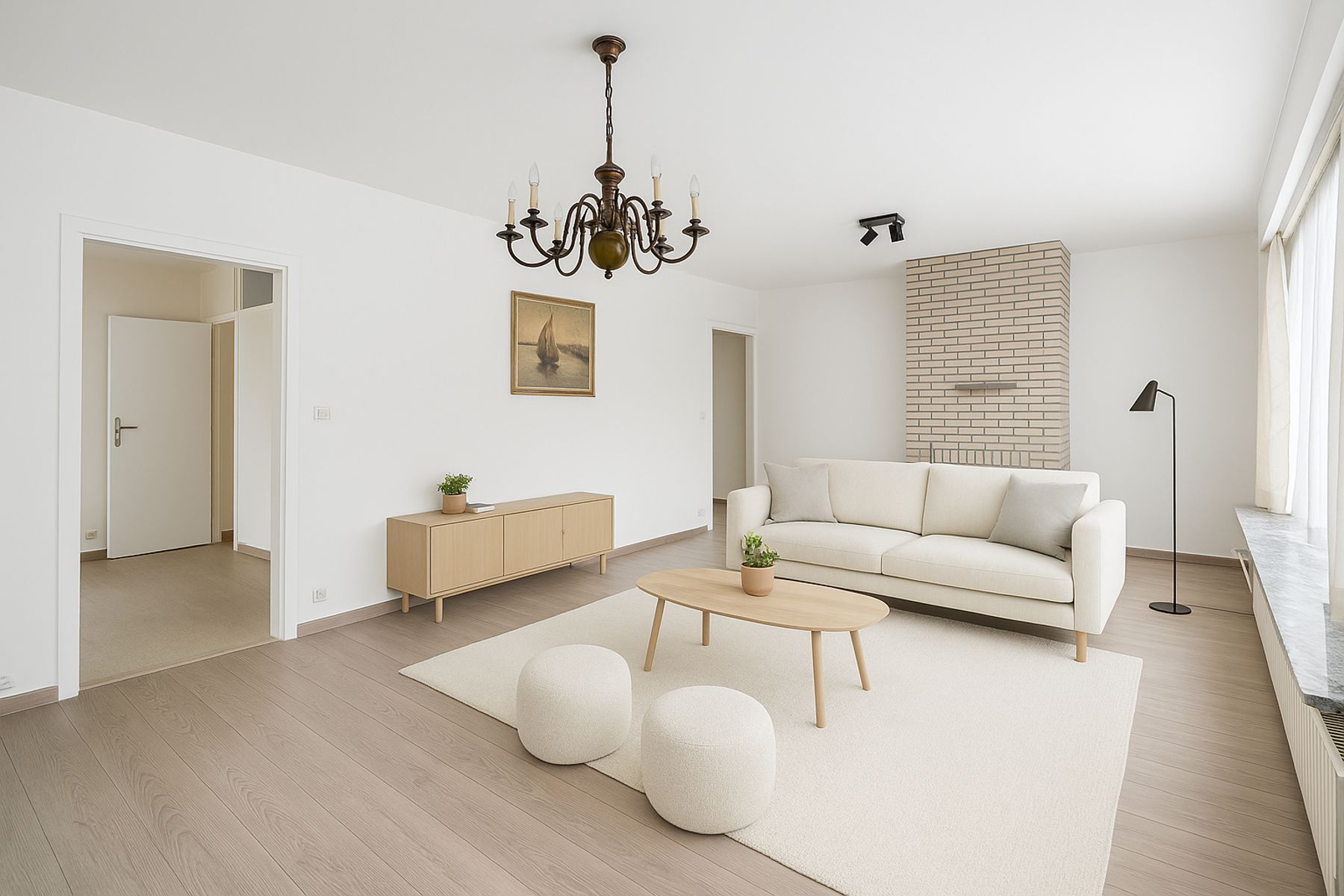 Ruim 3 slpk. gelijkvloersappartement te Sint-Michiels foto 2