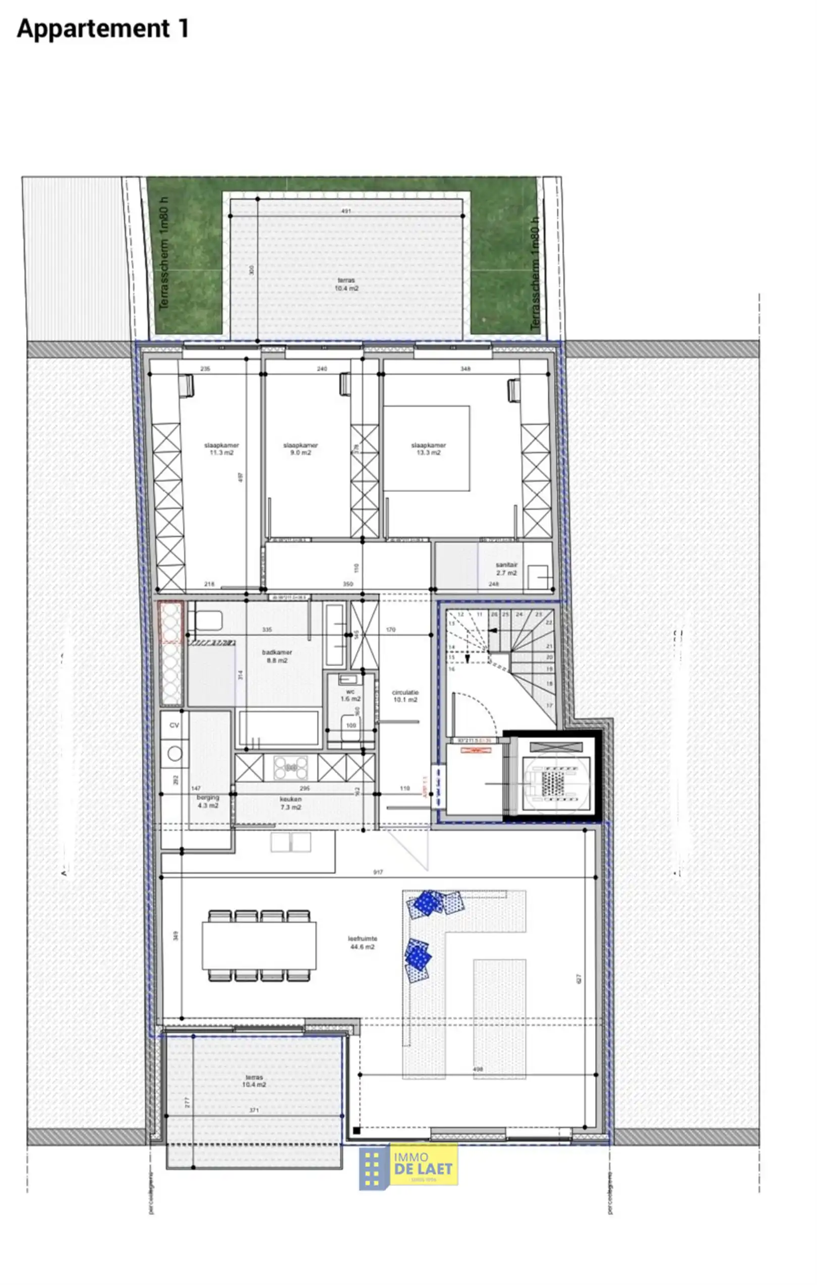 Prachtig appartement met 3 slpks, terras en autostaanplaats foto 10