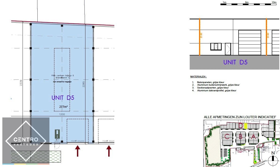 Kwalitatief en goed geïsoleerd NB MAGAZIJN (277m2), voorzien van elektrische sectionaalpoort, deur, raam (voor kantoor) en 2 private parkeerplaatsen op industriezone te Waregem. foto 8