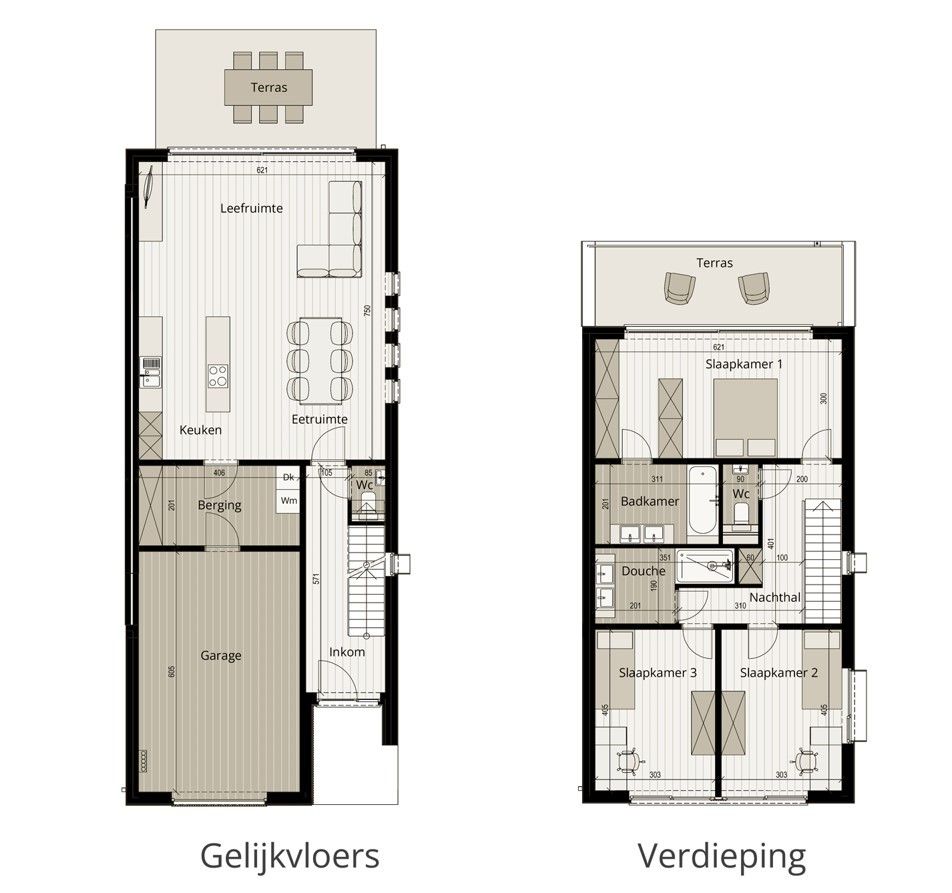 Hoogwaardige halfopen nieuwbouwwoning  met drie ruime slaapkamers, groene tuin en garage foto 2