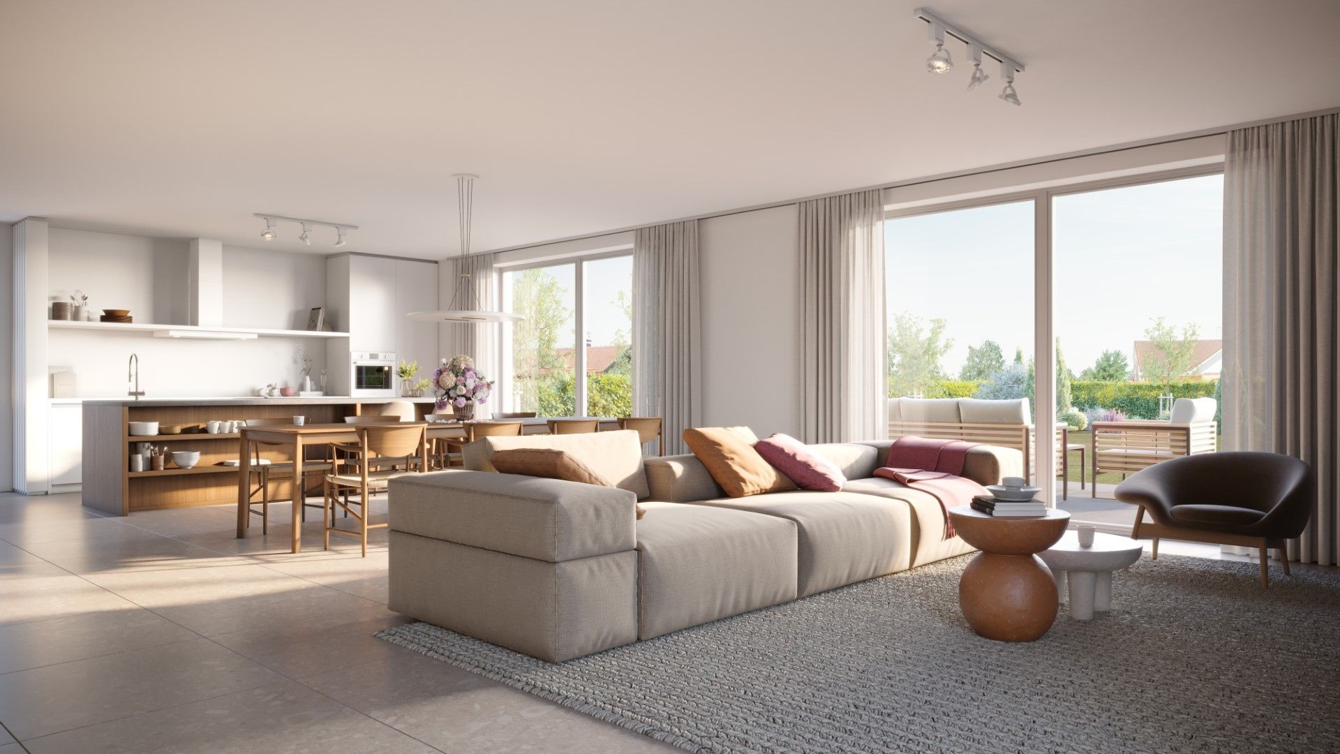 Ruime open bebouwing met 3 slpk's & zon gerichte tuin				 foto 7
