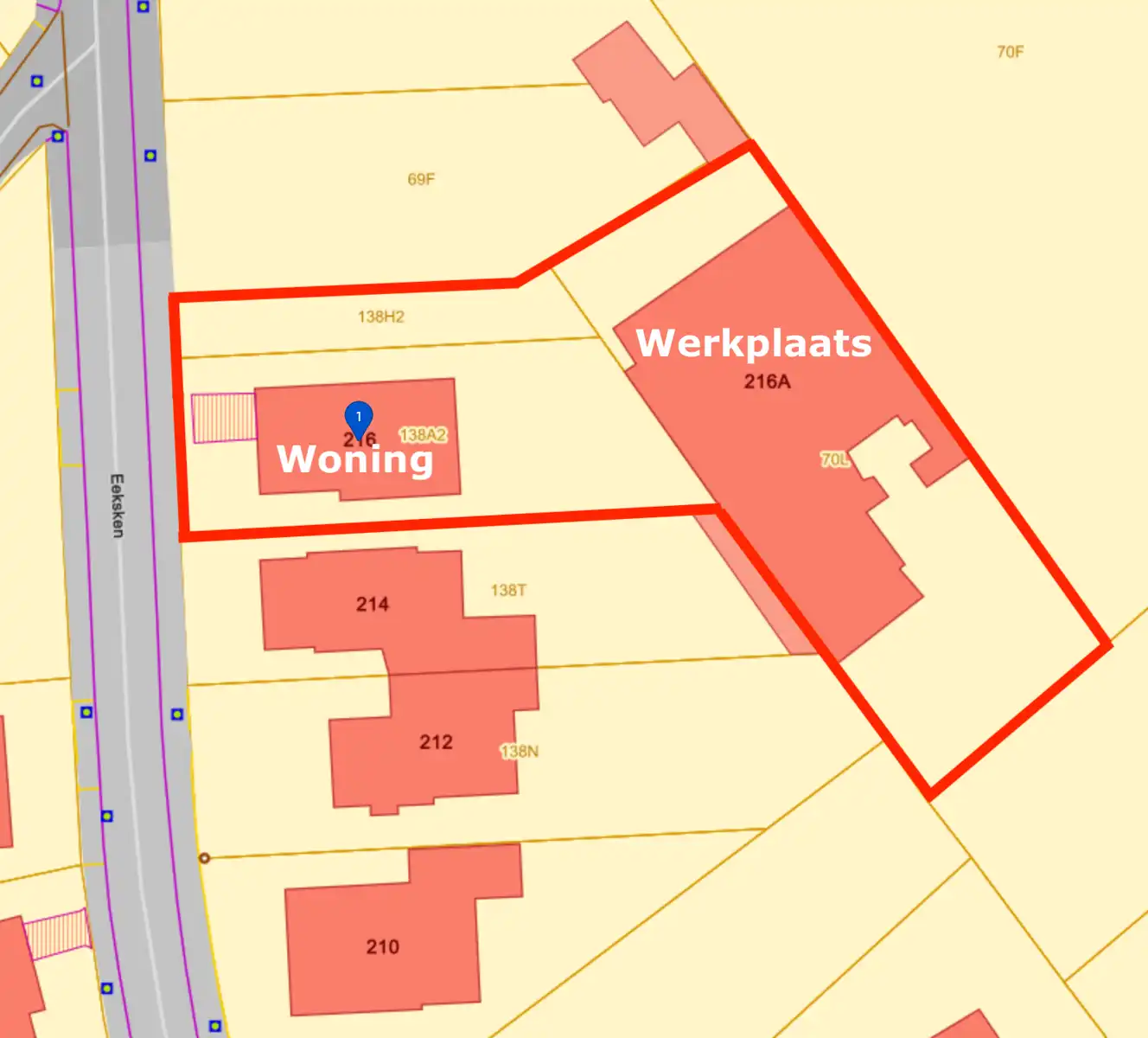 Bungalow (+/- 163 m²) + loods/werkplaats (>400 m²) + oprit foto 3