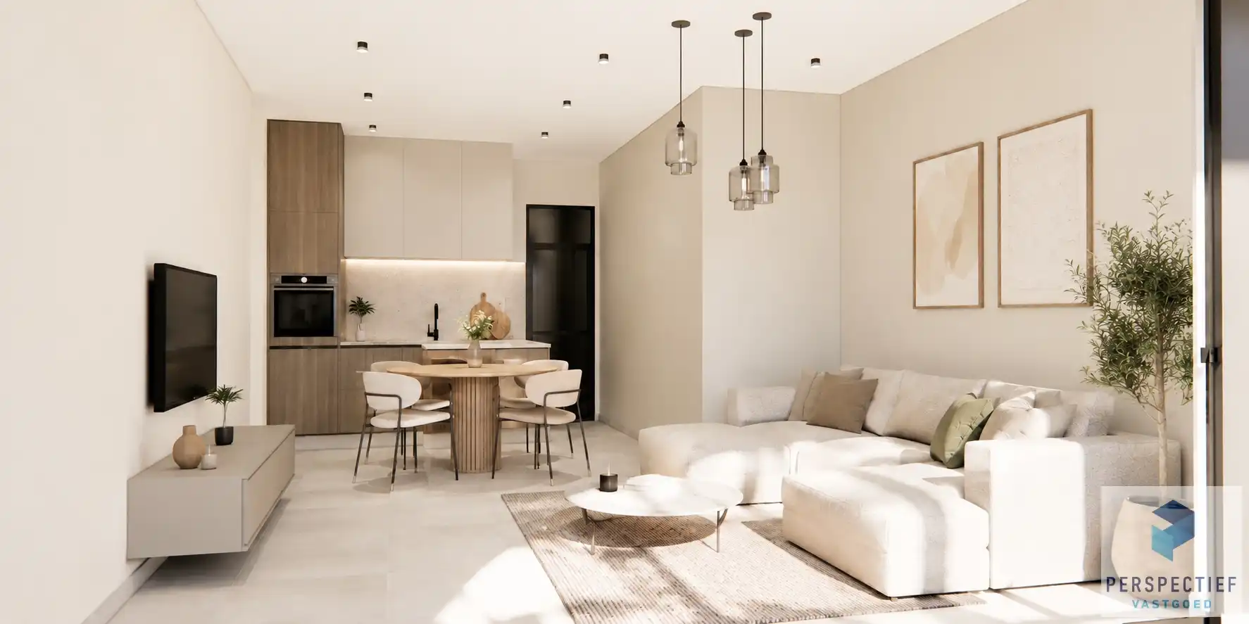 GELIJKVLOERS NIEUWBOUWAPPARTEMENT met STADSTUIN foto 2