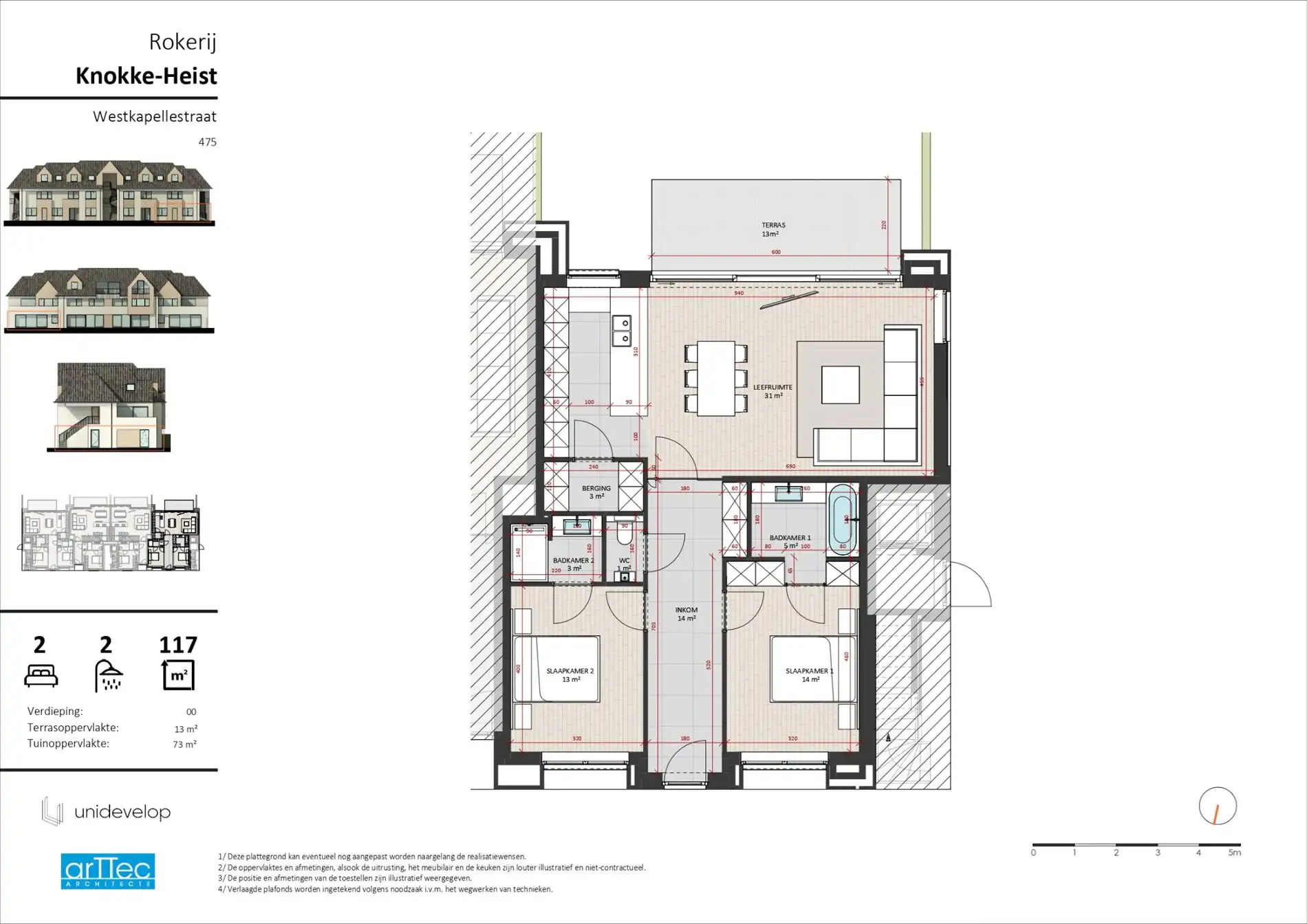 Res. Rokerij: Lichtrijke gelijkvloerse stapelwoning met 2 slaapkamers en tuin foto 9
