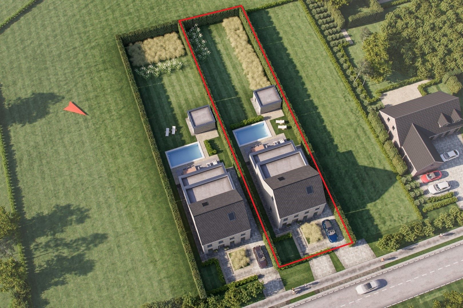 Gunstig gelegen perceel bouwgrond van 1.059 m² met zuidwestelijke oriëntatie. foto {{pictureIndex}}