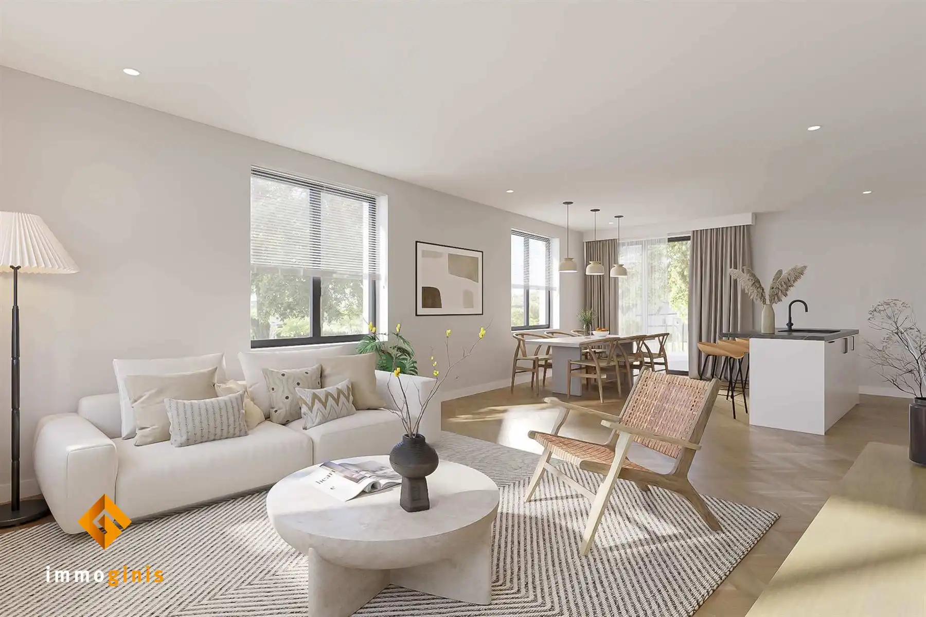 Eerste verdieping: appartement met 2 slaapkamers en ruim overdekt terras.  foto 4