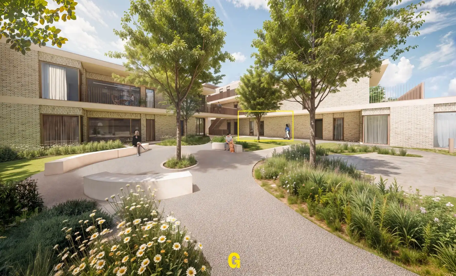 Nieuwbouwappartement op het gelijkvloers met 2 slaapkamers en terras uitgevend op de tuin, in res. de Boomgaard vlakbij het centrum van Hoeselt foto 2