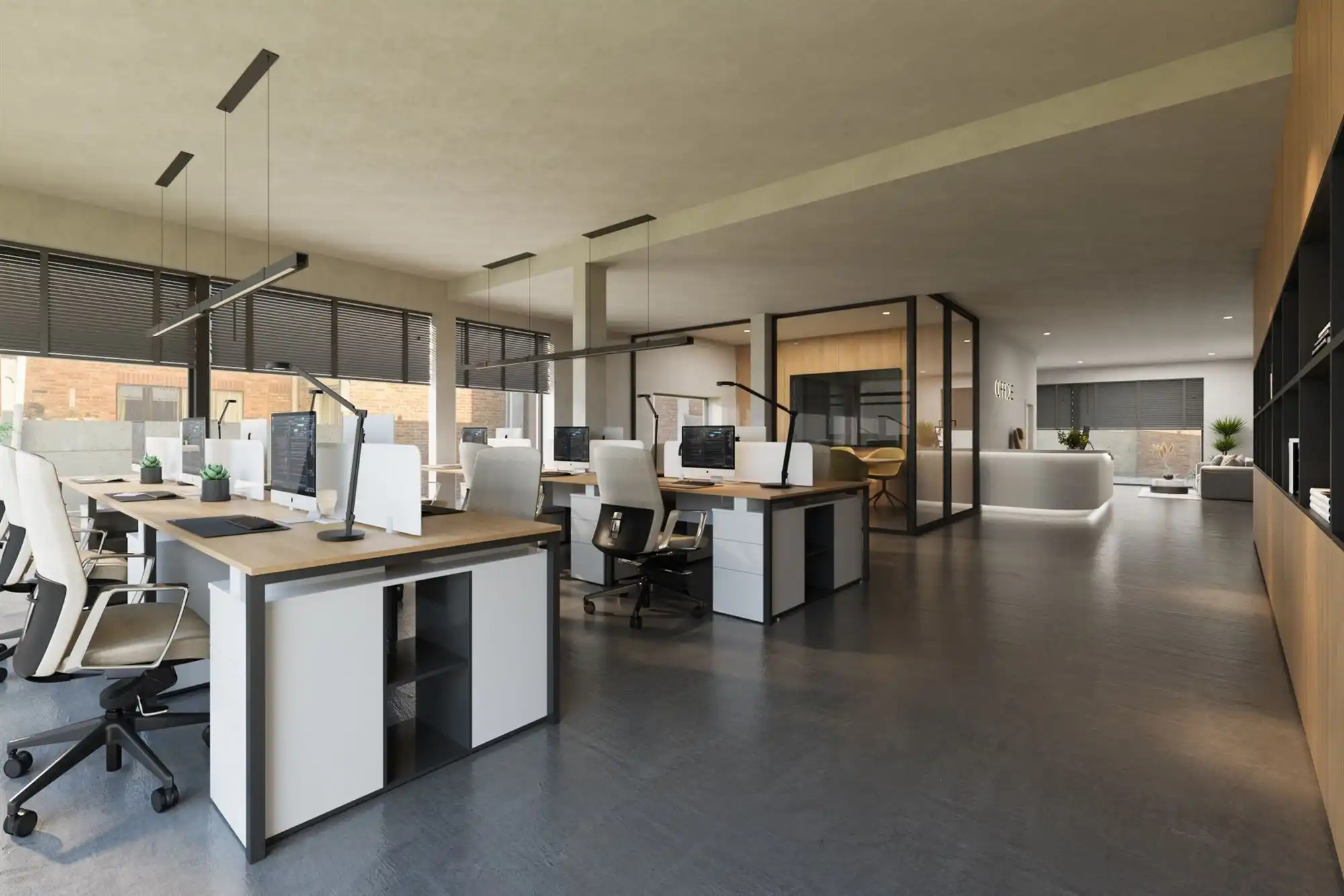 HANDELSRUIMTE VAN 195M² MET GROTE RAAMPARTIJEN, OPEN STRUCTUUR VOOR TALLOZE MOGELIJKHEDEN EN RUIME PARKEERMOGELIJKHEDEN AAN DE ACHTERZIJDE foto 5