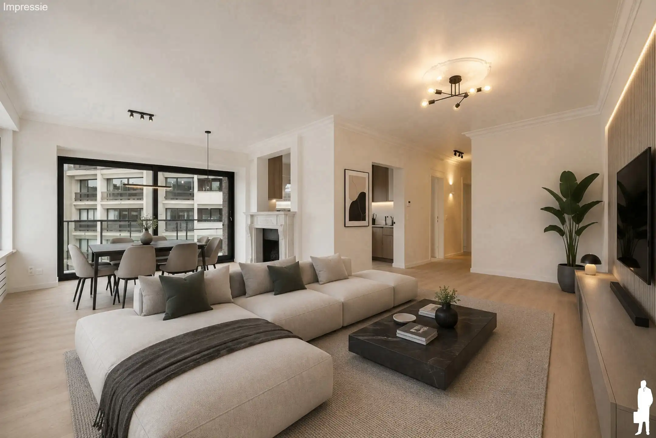Stijlvol appartement met panoramisch zicht op de Grote Markt foto 3