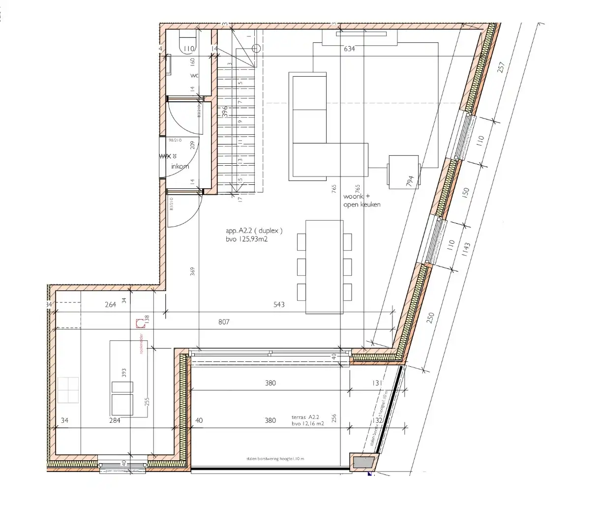 Nieuwbouw duplex-appartement van 125,93m² foto 23
