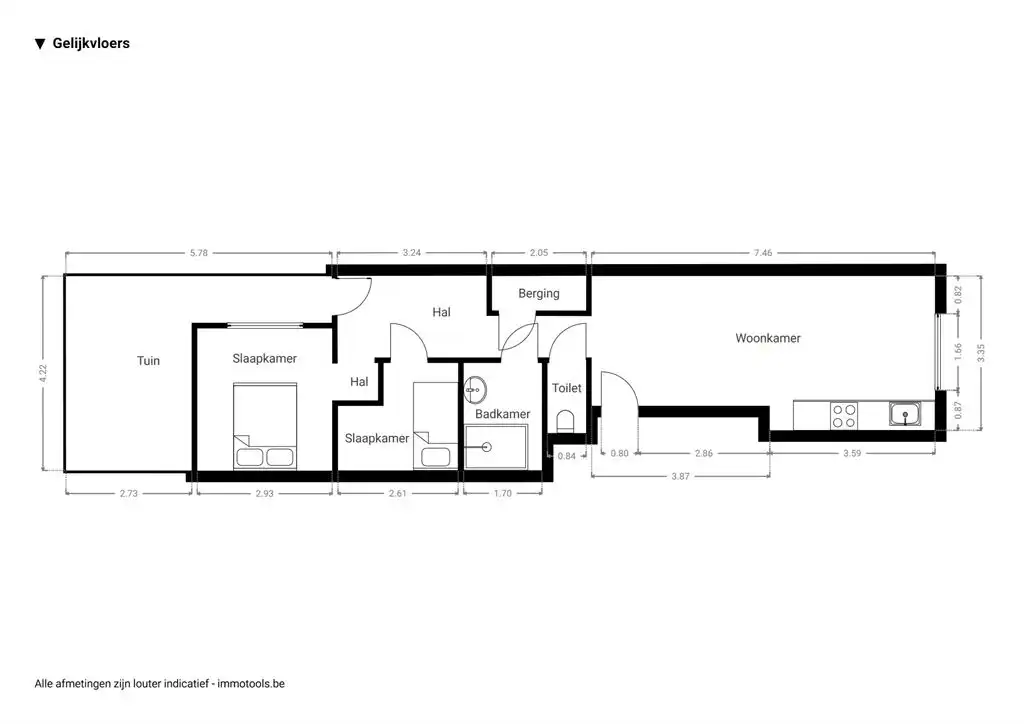 Gerenoveerd gelijkvloers appartement met stadstuin foto 14