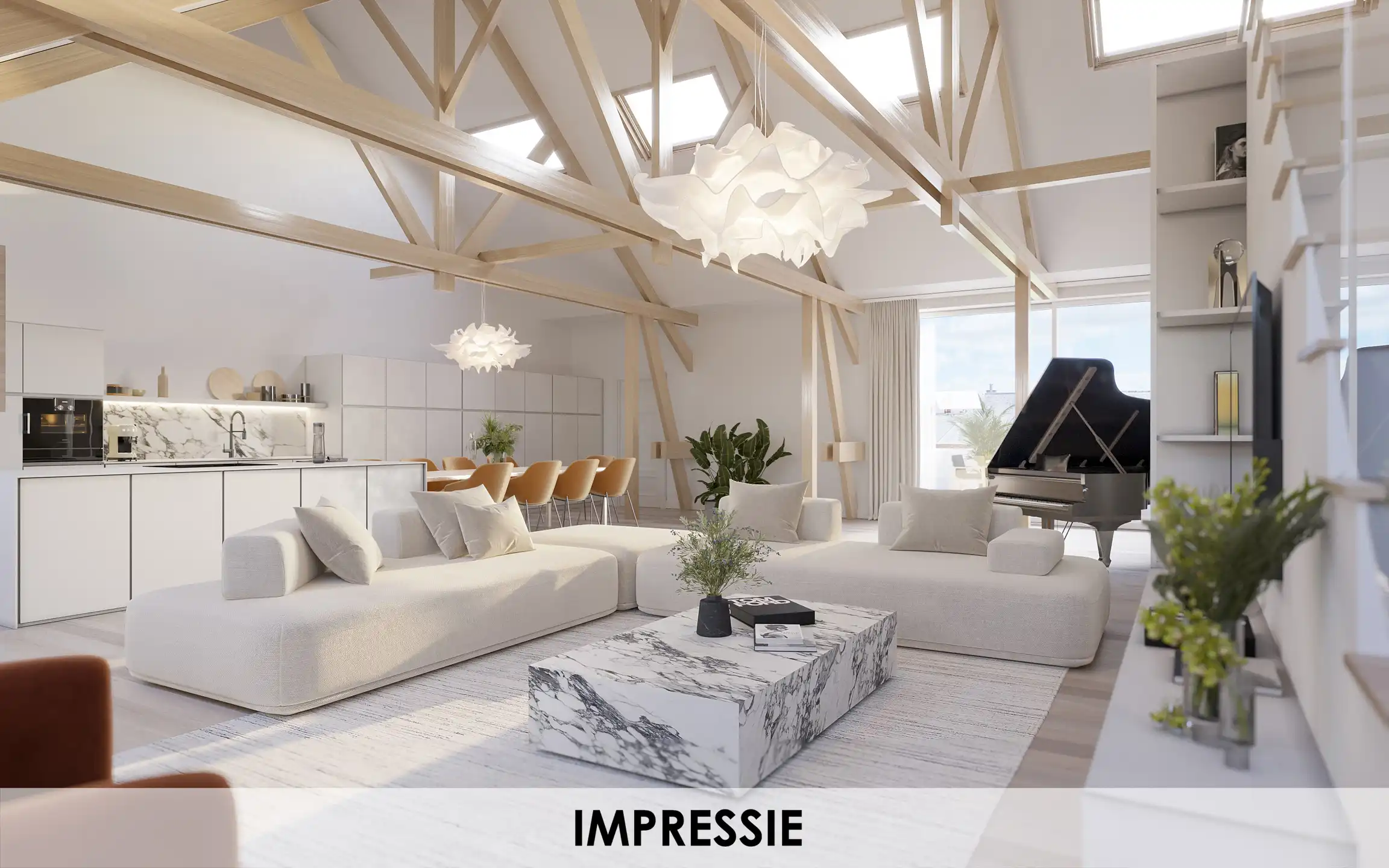 Penthouse van 264m² + terras in een uniek historisch kader foto {{pictureIndex}}