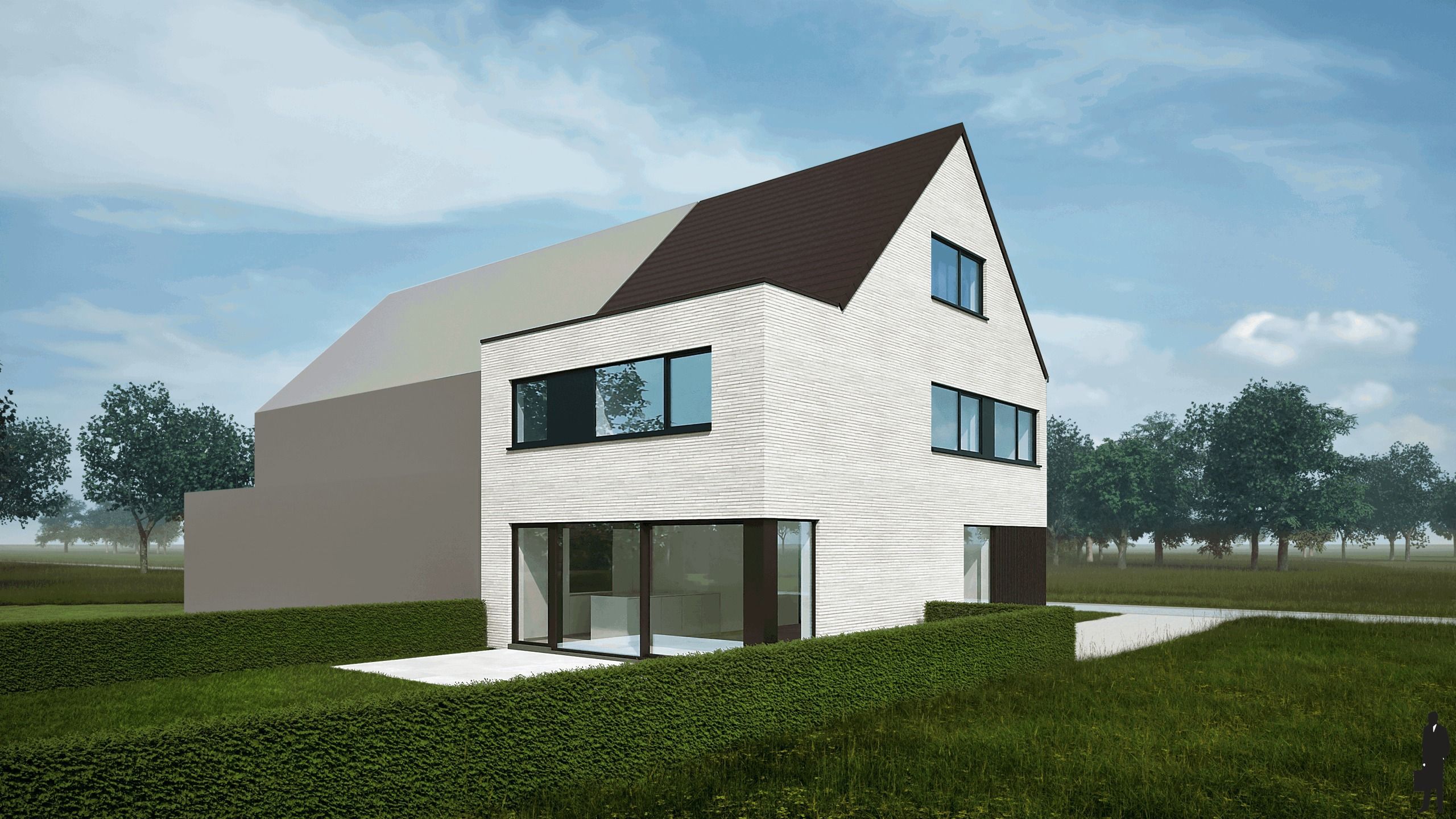 Ruime nieuwbouwwoning (casco) te koop op een top ligging in het centrum van Kessel. foto 3