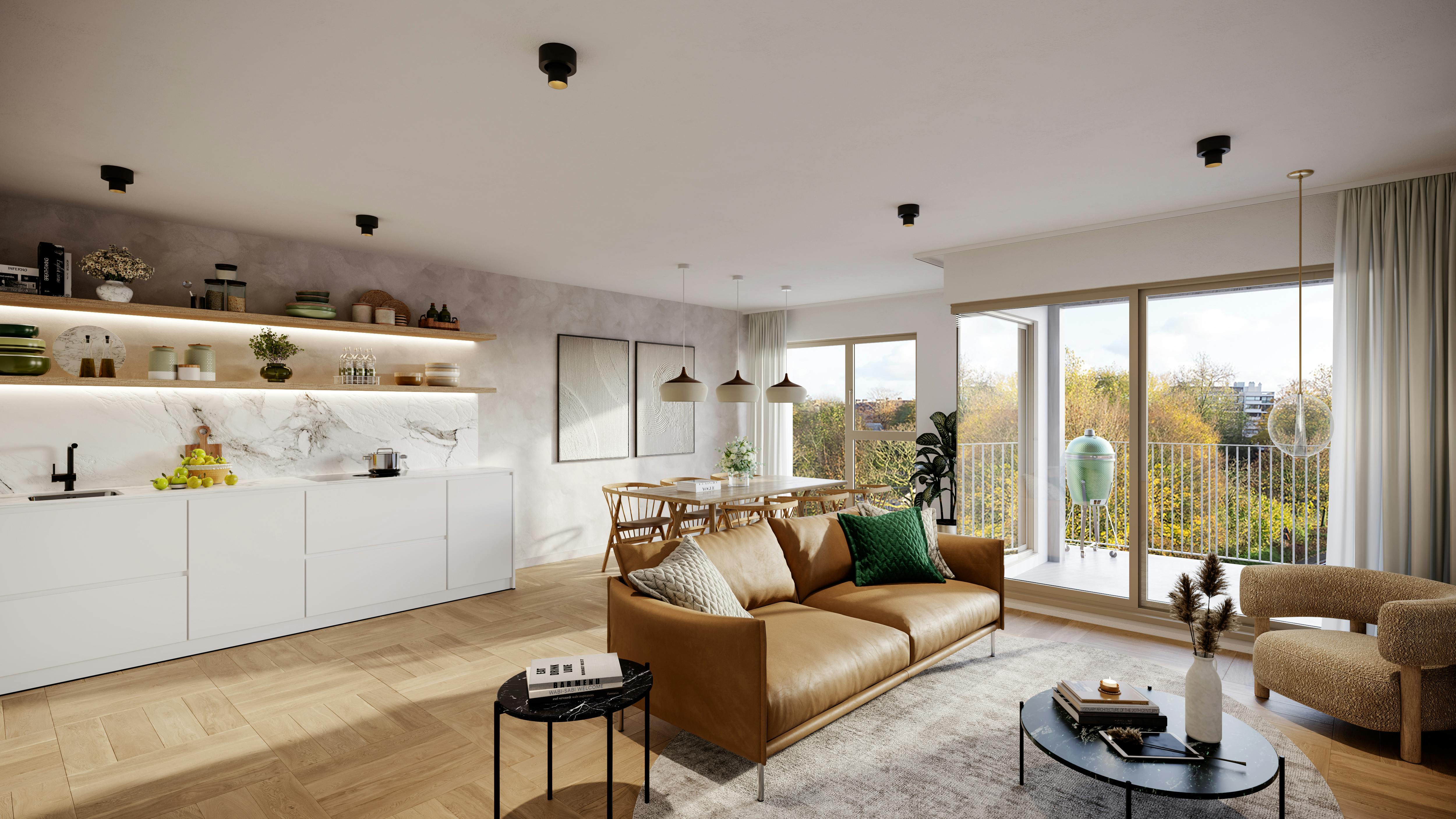 Nieuwbouw 2 slaapkamer appartement te Brugge foto 7