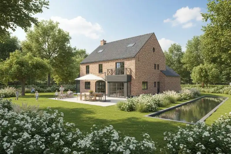 Nieuw te bouwen alleenstaande woning met vrije keuze van architectuur te Oostrozebeke. foto 2